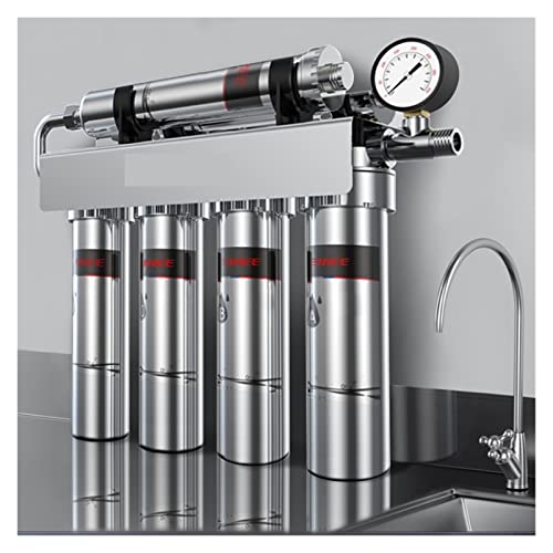 Kit de filtración de ósmosis inversa Purificador de agua de acero inoxidable 304, sistema de filtro de agua potable directo de 5 etapas, máquina de purificación de agua de membrana UF for el hogar