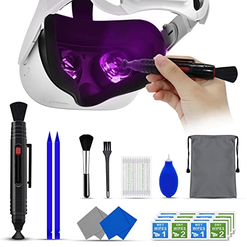 Kit de Limpieza de Auriculares VR, Limpiador de Lentes VR Glasses, Kit de Limpieza de bolígrafos para Oculus Hololens 2/Xbox/PS4, Kit de Limpieza de Accesorios VR para de Juegos, Limpiador AR