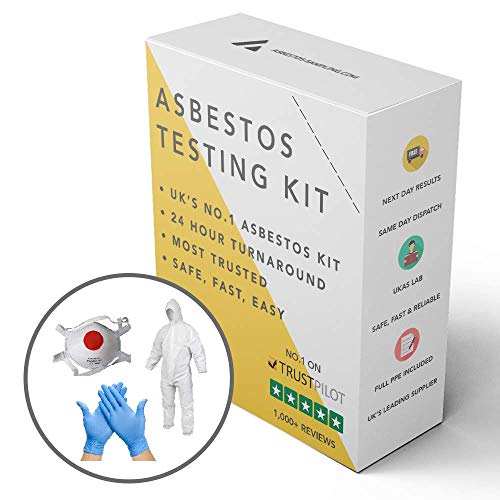 Kit de prueba de amianto de amianto DIY para muestreo de amianto – 3 muestras – Se suministra con equipo de protección aprobado por la industria, resultado de laboratorio acreditado UKAS.