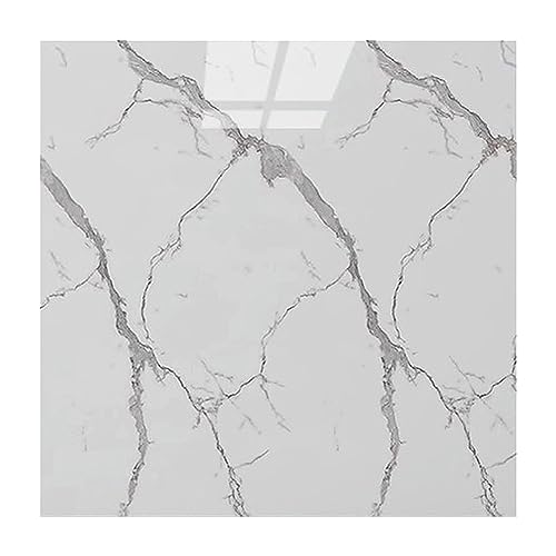 KMQRDZi 22 pegatinas de azulejos, azulejos de imitación de mármol, pegatinas de pared, fondo de cocina y baño, papel pintado impermeable para el hogar, autoadhesivo, mármol (blanco)