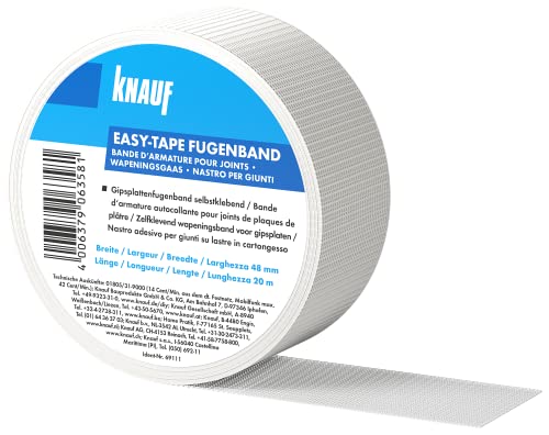 Knauf 69112 Easy-Tape - Cinta adhesiva (45 m), color blanco