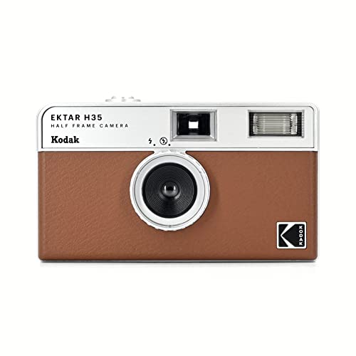 KODAK EKTAR H35 Cámara de Cine de Formato Medio, 35 mm, Reutilizable, sin Enfoque, Ligera, fácil de Usar (marrón) (la película y la Pila AAA no están Incluidas)