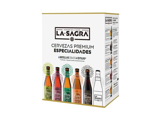 La Sagra - Pack Degustación 6 Estilos, Caja de 6 botellas de 330 ml - Total: 1980 ml