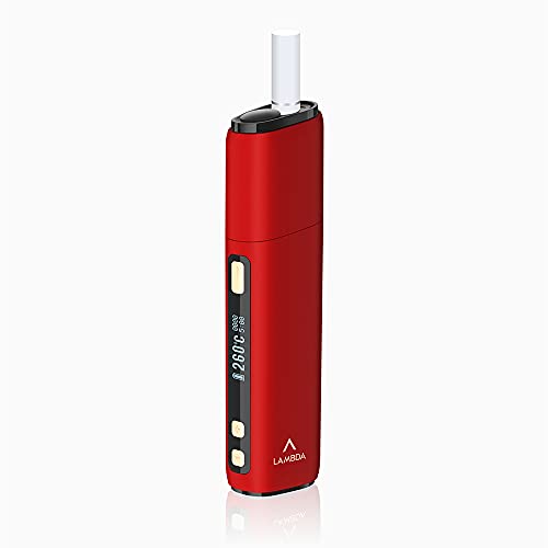 LAMBDA CC Dispositivo para tabaco Heat Sticks Starter Kits con pieza reemplazable de la cuchilla de calefacción (rojo)