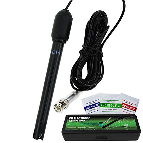Largo Cuerpo pH Electrodo con BNC Enchufe Sonda 300cm Cable 0-14pH para pH Metro, pH Controlador pH Dispositivo Económico Sensor