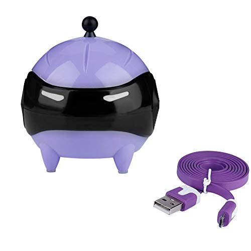 Lavadora Automática de Lentes de Contacto USB Cubierta de Bola de Lentes de Contacto Portátil Lavadora USB Limpiador Automático de Lentes de Limpieza (Púrpura)