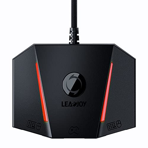 Leadjoy VX2 AimBox Adaptador de Teclado y Mouse, Convertidor de Conexión por Cable con Conector de Estudio de 3,5 mm, Compatible con Switch, Xbox Series X, Xbox One, PS4, PS5