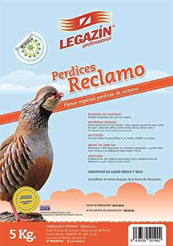 LEGAZÍN PIENSO PERDICES RECLAMO 5 KG