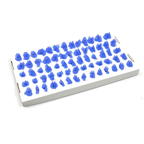 Letras Cortador Fondant Galletas Moldes - Set de cortadores de galletas reutilizables con números y letras, para decoración de tartas, accesorios de repostería (1 set de 66, azul)