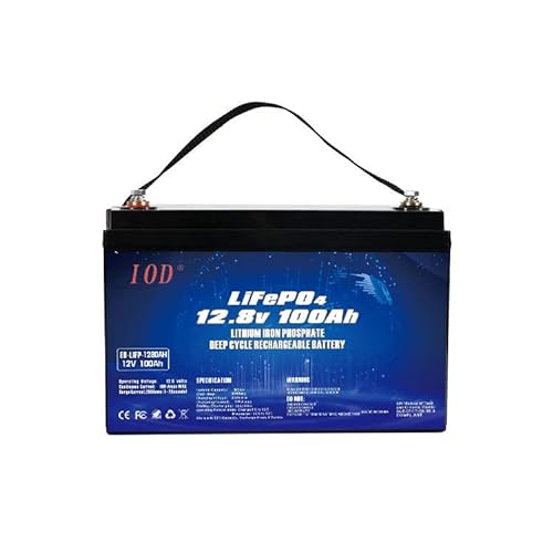Lifepo4 Batería de fosfato de hierro de litio de 12V 100AH, para sistema de almacenamiento de energía solar, Ups, batería de iones de litio RV, hasta 8000 ciclos profundos