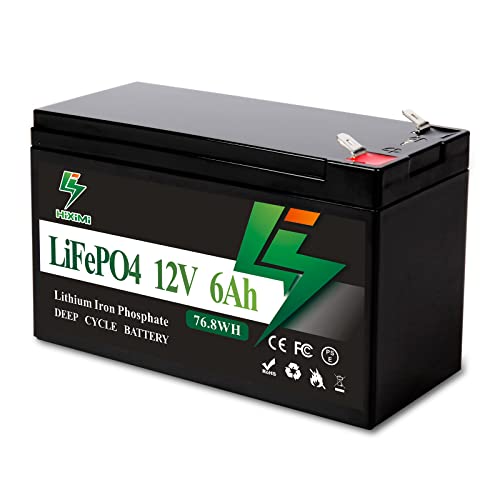 Lifepo4 Lithium Battery 6Ah 12V Charging Battery 10A BMS para la protección de detectores de Peces, Coches de Juguete, Kits de Paneles solares, Camping
