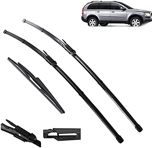 Limpiaparabrisas delantero y trasero para Volvo XC90 2004-07,2006, juego de escobillas para parabrisas, ventana de 24 "+ 22" + 15 "