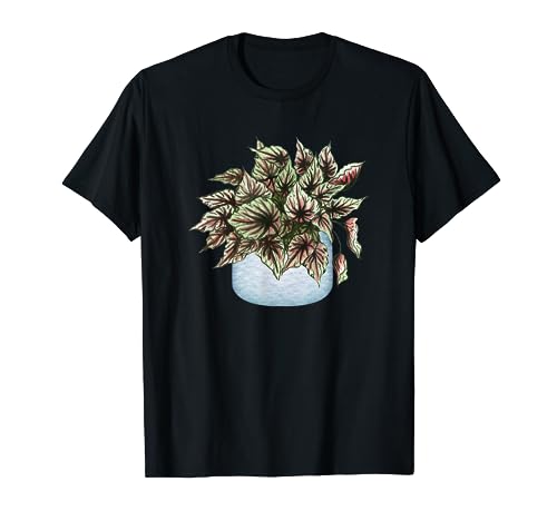 Linda planta de interior de flores Begonia rex en la maceta floral niña Camiseta