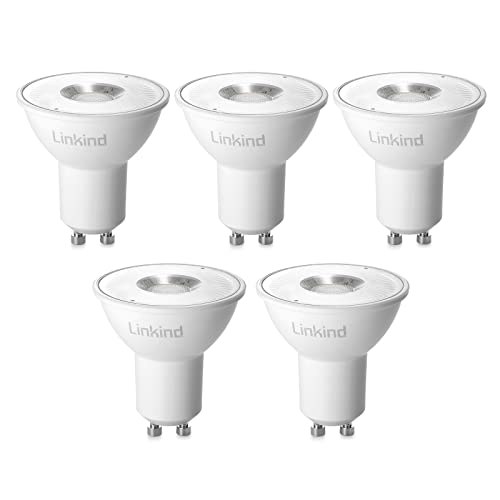 Linkind Bombillas LED GU10 Regulable, 5.7W equivalente a 75W halógena, Blanco Cálido 2700K 560 Lúmenes, Foco led con 110 ° ángulo de haz, paquete de 5.