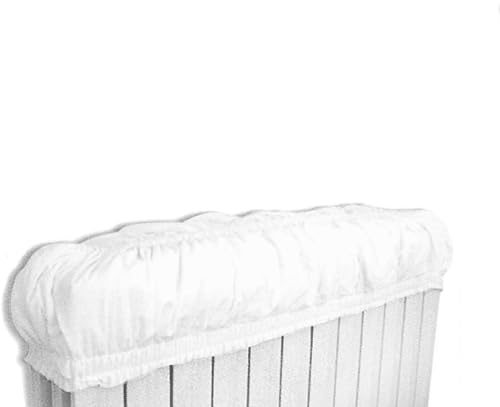 l&j Protector de radiador mágico elástico en Blanco, Extensible de 30 a 140 cm, Cubierta de radiador de Tela de algodón, Cubreradiador elástica Ajustable (XL)