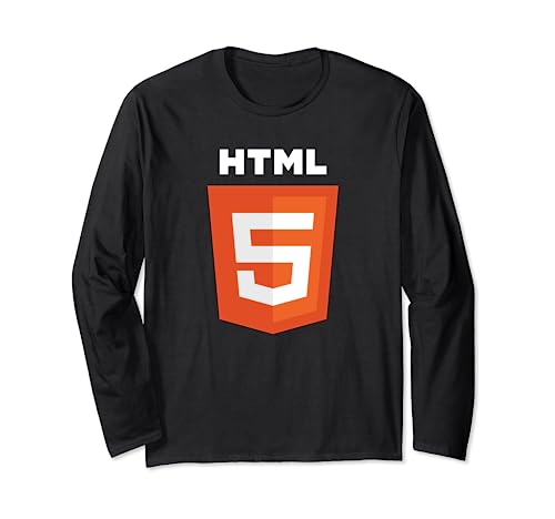 Logotipo HTML5 HTML, ingeniero de software frontend diseñador web Manga Larga