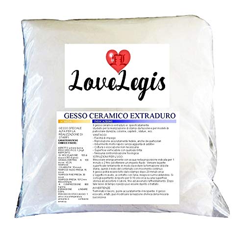 LoveLegis Yeso cerámico - Ultra Resistente - Tipo 4 - Dental extraduro moldeable no tóxico Tipo 4 - Alta definición y Resistencia - 1 kg