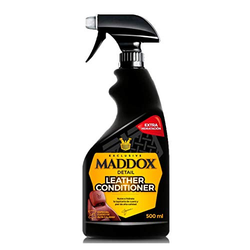 Maddox Detail - Leather Conditioner 500ml | Hidratante y Tratamiento Cuero Coche | Limpiador Asientos de Cuero y Piel, Negro