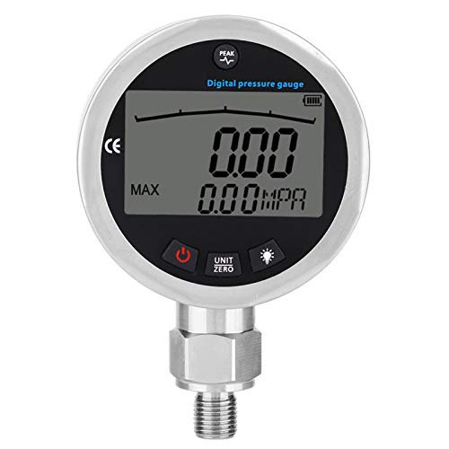Manómetro digital de presión hidráulica, Akozon Medidor digital 400BAR 0-40Mpa 10000PSI con conector G1/4 Instrumento de Medición de Presión para Diferentes Aplicaciones Industriales