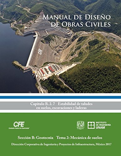 Manual de Diseño de Obras Civiles Cap. B. 2. 7 Estabilidad de Taludes en Suelos, Excavaciones y Laderas: Sección B: Geotecnia Tema 2: Mecánica de suelos