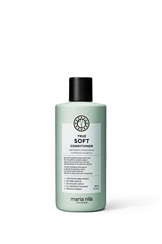 Maria Nila True Soft, acondicionador 300 ml, para cabello seco, aceite de argán que hidrata y reduce el encrespamiento, 100% vegano y sin sulfatos ni parabenos