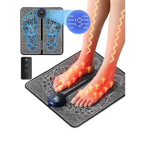 Masajeador de pies eléctrico,mejora circulación sanguinea, previene fascitis, maquina masajeador de piernas cansadas,alivia rigidez,dolor piernas hinchadas, 19 velocidades