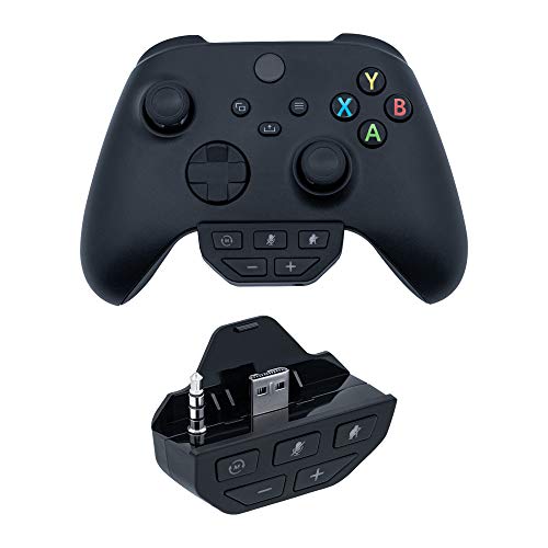 Mcbazel Headset Controller Sound Enhancer Adaptador de micrófono de Audio para Xbox One con Conector de 3,5 mm/Xbox Series S/Series X/Xbox One S Controller - Negro