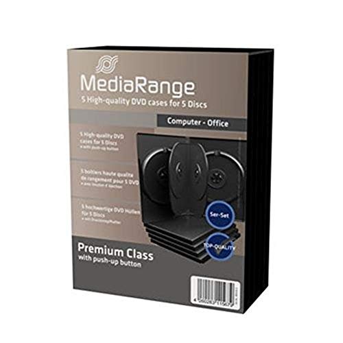 MediaRange Estuche de DVD para 5 DVDs (5) BOX35-5 Negro 22mm