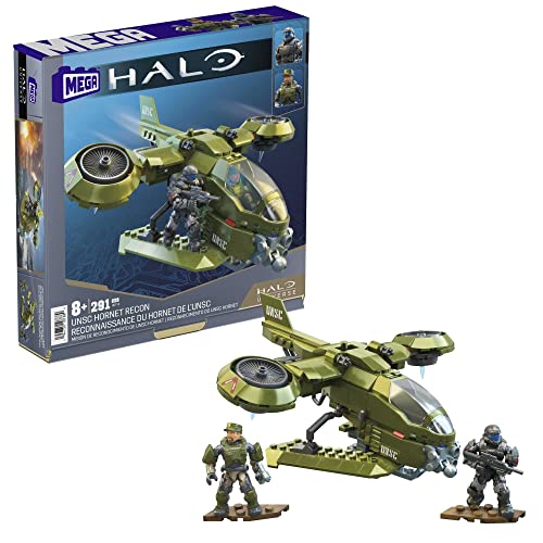 MEGA Construx Halo Snowstorm Nave de juguete de 273 bloques de construcción con figuras y accesorios, juguete +8 años (Mattel HKT18)