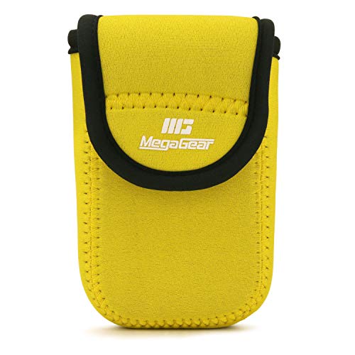 MegaGear MG1855 - Funda de Neopreno para cámara Nikon Coolpix W300, AW130, Ricoh WG-50, WG-30W, Color Amarillo