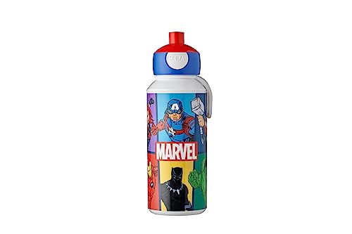 Mepal - Botella para Beber Campus Pop-up - Botella para Beber - Botella Agua a Prueba de Fugas para la Escuela - Sin BPA y apta para Lavavajillas - 400 ml - Avengers