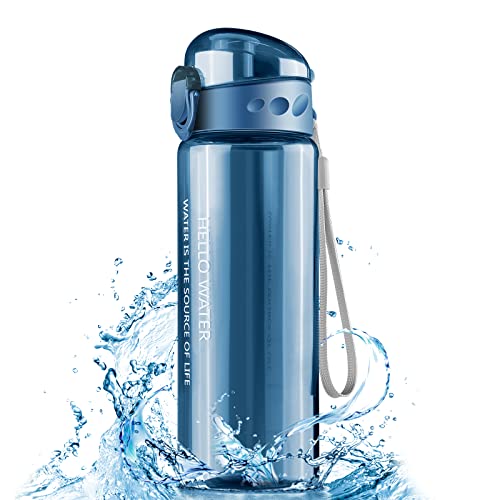 Mesybveo Botella de Agua, 780ml Botella Agua Deporte, Botella de Agua Sin BPA a Prueba de Fugas, Una pulsación para Abrir, para Deporte, Gimnasio, Ciclismo, Escuela, Oficina, el Camping(Azul)