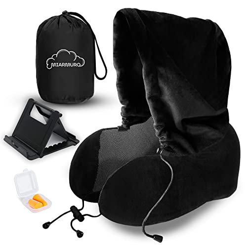 MIARMURO Almohada Viaje para cervicales y Cuello – reposacabezas Coche – Almohada Cervical con Bolsa de Viaje – Viajes Accesorios para Tren, avión y Coche