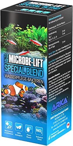 MICROBE-LIFT Special Blend – Bacterias de elevada Actividad, para un Acuario seminaturales, favorece la descomposición de impurezas, Agua Dulce y Salada,