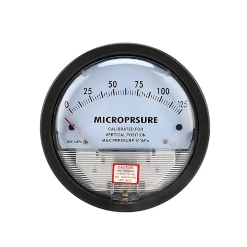 Micromanómetro de presión diferencial, puntero redondo for microelectrónica de salud médica Manómetro de presión (Size : PN30Pa)