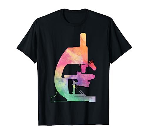 Microscopio Acuarela Científico Laboratorio Tecnología Hermosa Gráfica Camiseta
