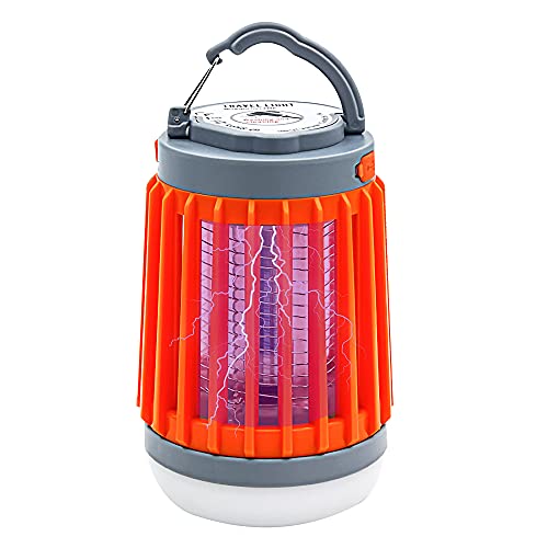 Mini lámpara portátil Mata Insectos, 1800mAh Linterna Recargable de Camping, 8H de iluminación, USB no Hace Ruido, luz eléctrica Mata Moscas, IPX4 Impermeable