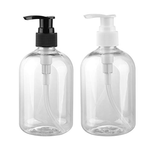 Minkissy 6 Piezas 350 Ml Botellas de Bomba de Plástico Vacías Dispensador de Bomba de Loción de Jabón Líquido Recipientes Recargables para Champú en Emulsión Gel de Baño Jabón Líquido