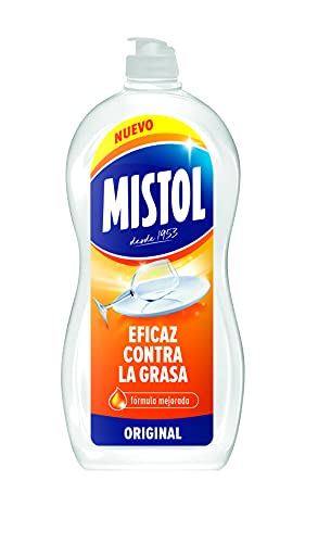 Mistol Original - Lavavajillas líquido mano, concentrado, 900 ml, poder antigrasa y desincrustación de mancha difíciles - Efecto abrillantador - Anti olor