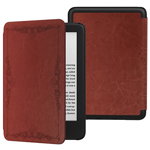 MoKo Funda Compatible con 6" Nuevo Kindle (11ª Generación 2022) & Versión Internacional, Carcasa Ligera Cubierta con Auto Activación/Reposo para Kindle 2022 11ª Generación e-Reader, Estilo Vintage