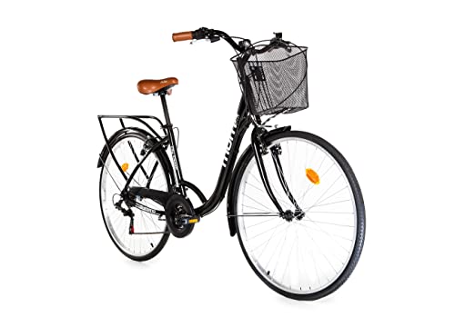 Moma - Bicicleta Paseo Citybike Shimano. Aluminio, 18 velocidades, Ruedas de 28"