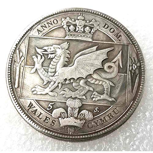 Moneda antigua de la corona Británica-Galesa de 1887 sin circulación, moneda británica antigua, vieja moneda conmemorativa de la suerte, descubre la historia de las monedas, de YunBest.