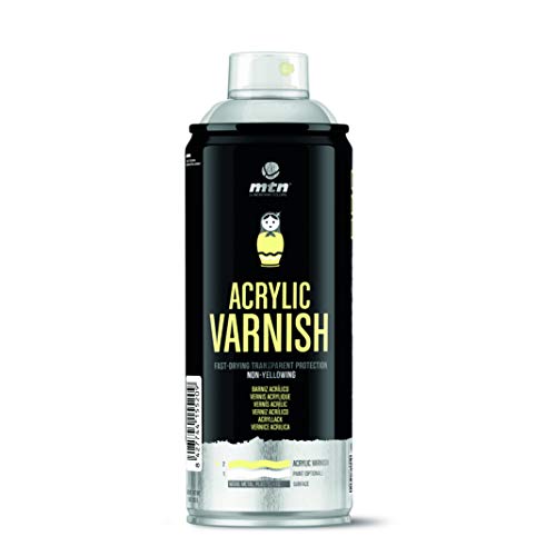 Montana Colors Barniz Acrílico, Spray 400ml, Transparente Satinado, 400 ml (Paquete de 1)