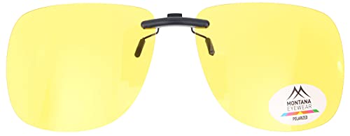 Montana Eyewear C1C - Cortina de protección solar polarizada + UV400, con práctico clip en color amarillo