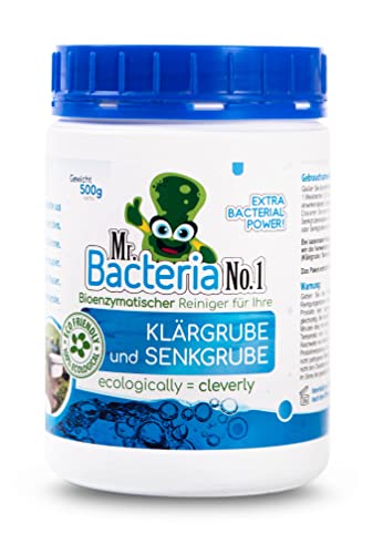 Mr. Bacteria No. 1 Activador para fosas sépticas, Tratamiento de tanque séptico, Acelerador de biodegradación, Sistemas de Drenaje y Alcantarillados 500g (1)