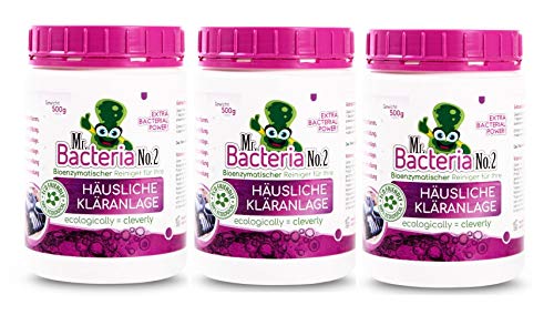 Mr. Bacteria No. 2. Limpiador Bio-enzimático para su PTAR DOMÉSTICA (Planta DE Tratamiento DE Aguas RESIDUALES) 500 g (3)