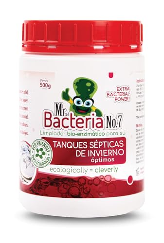 Mr.Bacteria No.7 Activador para fosas sépticas en INVIERNO, Tratamiento de Tanque séptico Acelerador de biodegradación, Sistemas de Drenaje y Alcantarillados (1x500 g)