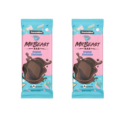 MrBeast's Feastables Duopacks - Dos deliciosas barritas en un paquete buzón (Duo (2x) Original)