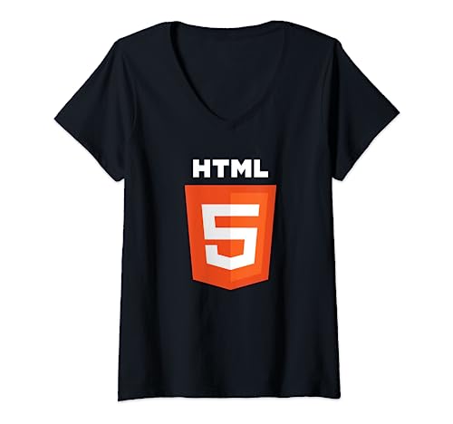 Mujer Logotipo HTML5 HTML, ingeniero de software frontend diseñador web Camiseta Cuello V