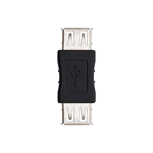 NanoCable 10.02.0001 - Adaptador USB 2.0, tipo A/H-A/H, hembra-hembra, negro